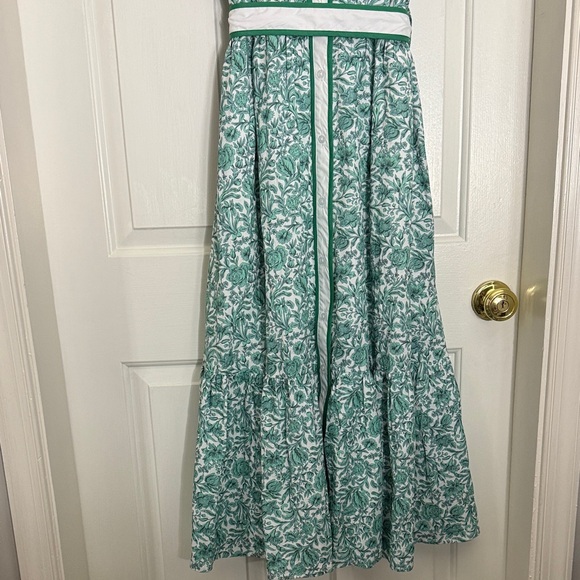 Large Entro Elegant Green Floral Dress - Picture 5 of 6